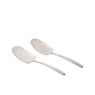 سرویس کفگیر 2 پارچه لایف اسمایل مدل CUTRS-2-7 رنگ نقرهای